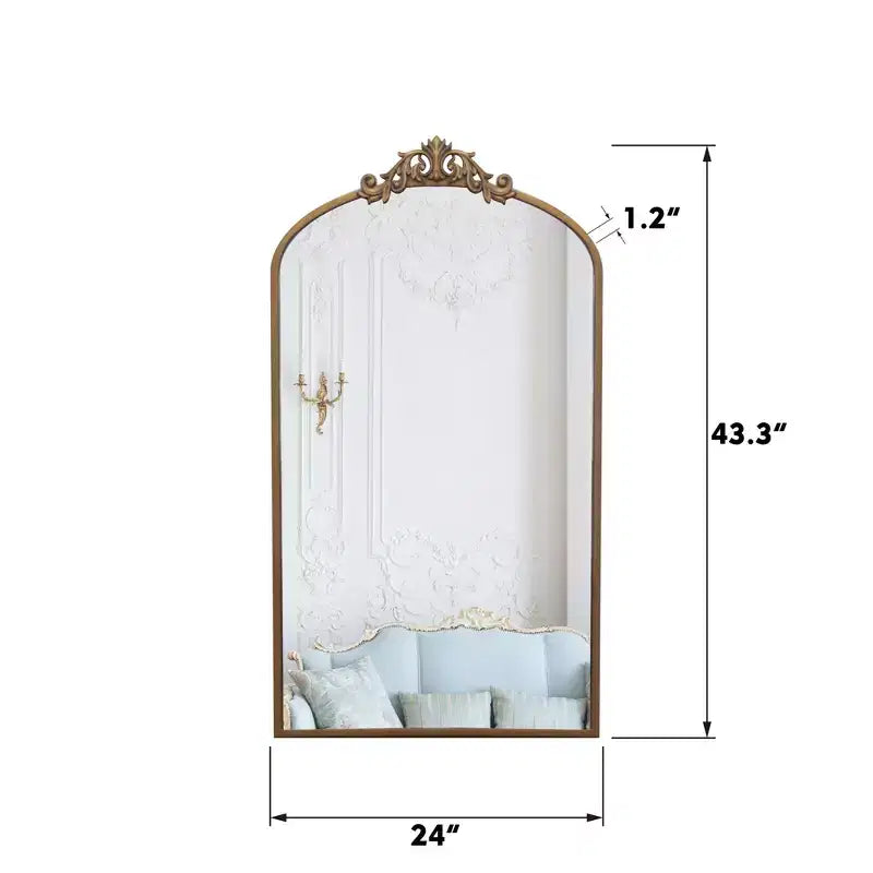 Specchio da parete ad arco ornato vintage GDFStudio Gloria da 43,3''