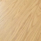 PexFix 52 Tavolo da pranzo rotondo in legno, tavolo da cucina per 4-6 persone con piano con bordo ad arco e base rastremata scanalata per soggiorno/sala da pranzo, caffè, ufficio, colore naturale