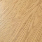 PexFix 52 Tavolo Rotondo da Pranzo in Legno Massello Tavolo da Cucina per 4-6 con Piano e Base Conica Scanalata per Soggiorno/Sala da Pranzo Caffè Ufficio Naturale