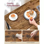 Tavolo da Bar Industriale Stretto per Piccoli Spazi, Tavolo da Pranzo da Cucina 40x160 cm con Robusta Struttura in Metallo, Marrone Rustico e Nero