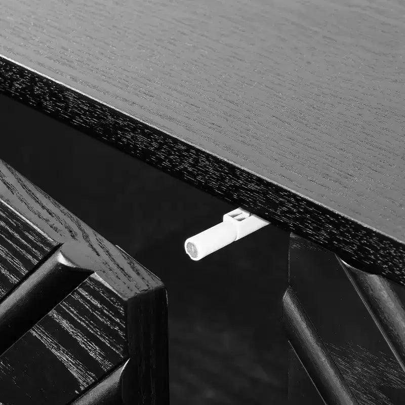 Madia da 153 cm con contenitore, credenza in stile rustico con motivo geometrico e ripiani regolabili, porta TV per soggiorno