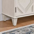 Credenza Mid-Century Modern da 65.2 Pollici con Ante e Vani Contenitore, Mobile Bar/Caffè con Dettagli Geometrici per Soggiorno o Cucina