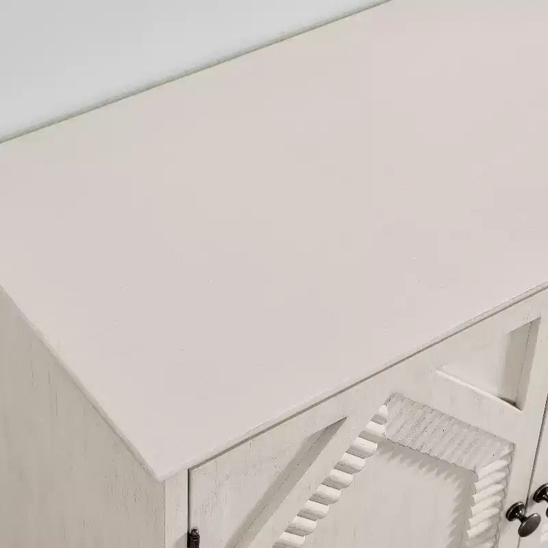 Credenza Mid-Century Modern da 65.2 Pollici con Ante e Vani Contenitore, Mobile Bar/Caffè con Dettagli Geometrici per Soggiorno o Cucina