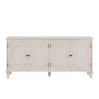 Credenza Mid-Century Modern da 65.2 Pollici con Ante e Vani Contenitore, Mobile Bar/Caffè con Dettagli Geometrici per Soggiorno o Cucina