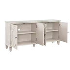 Credenza Mid-Century Modern da 65.2 Pollici con Ante e Vani Contenitore, Mobile Bar/Caffè con Dettagli Geometrici per Soggiorno o Cucina