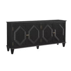 Credenza Mid-Century Modern da 65.2 Pollici con Ante e Vani Contenitore, Mobile Bar/Caffè con Dettagli Geometrici per Soggiorno o Cucina