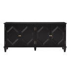Credenza Mid-Century Modern da 65.2 Pollici con Ante e Vani Contenitore, Mobile Bar/Caffè con Dettagli Geometrici per Soggiorno o Cucina