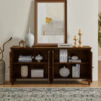 Credenza Mid-Century Modern da 65.2 Pollici con Ante e Vani Contenitore, Mobile Bar/Caffè con Dettagli Geometrici per Soggiorno o Cucina