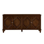 Credenza Mid-Century Modern da 65.2 Pollici con Ante e Vani Contenitore, Mobile Bar/Caffè con Dettagli Geometrici per Soggiorno o Cucina
