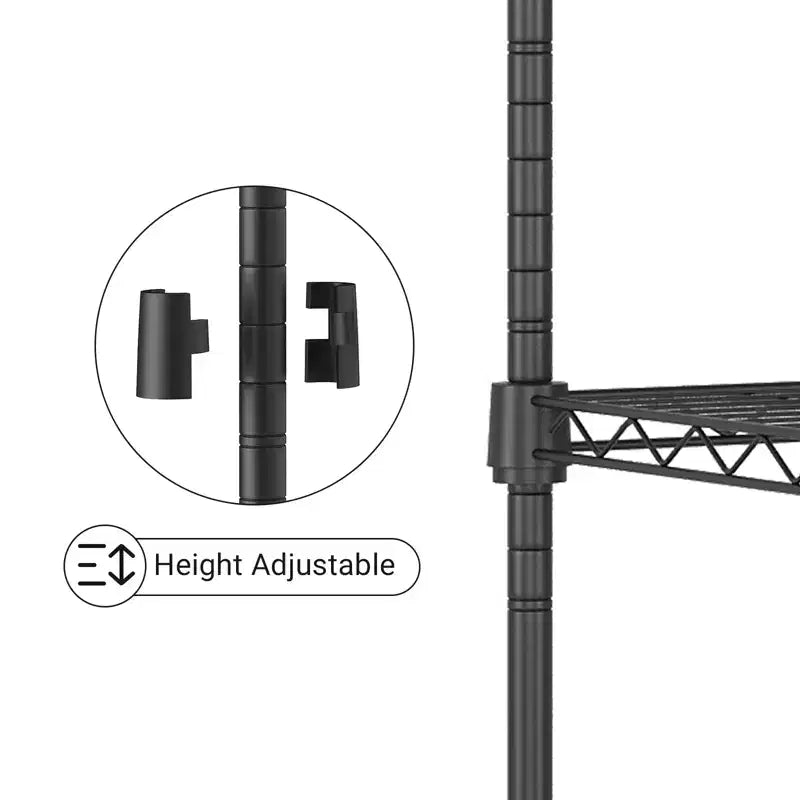 Scaffale metallico a 5 ripiani per carichi pesanti 59H per magazzini, depositi, dispense, facile da montare