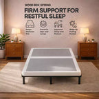 Continental Sleep, Base per Letto a Molle, Base in Legno da 5 cm, Base a Molle Sotto il Materasso a 2 Pezzi, Completamente Assemblata, Bianca