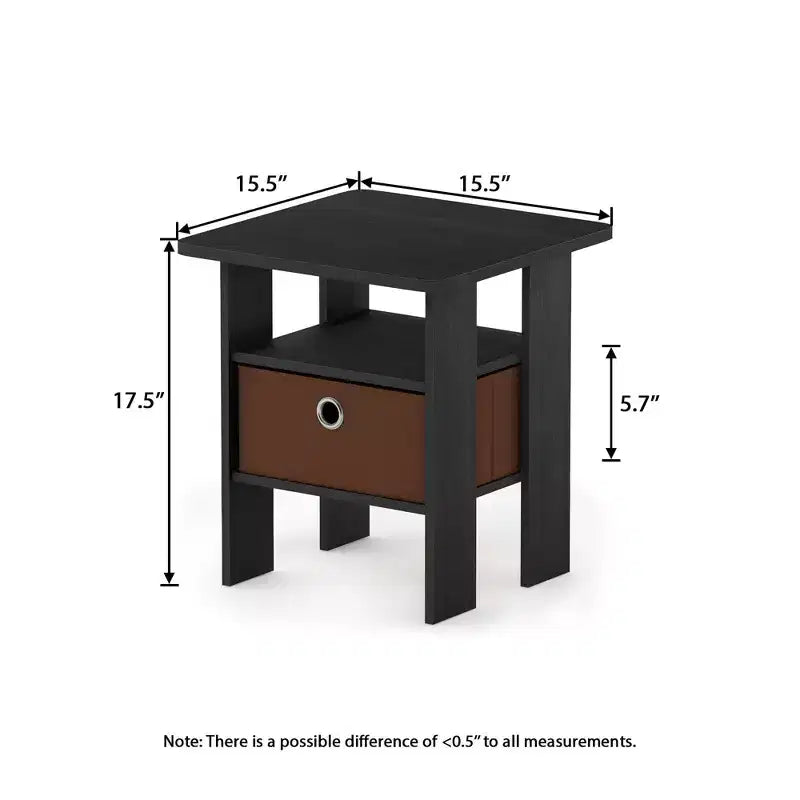 HOMLUX 1 comodino moderno con cassetto rimovibile e ripiano aperto