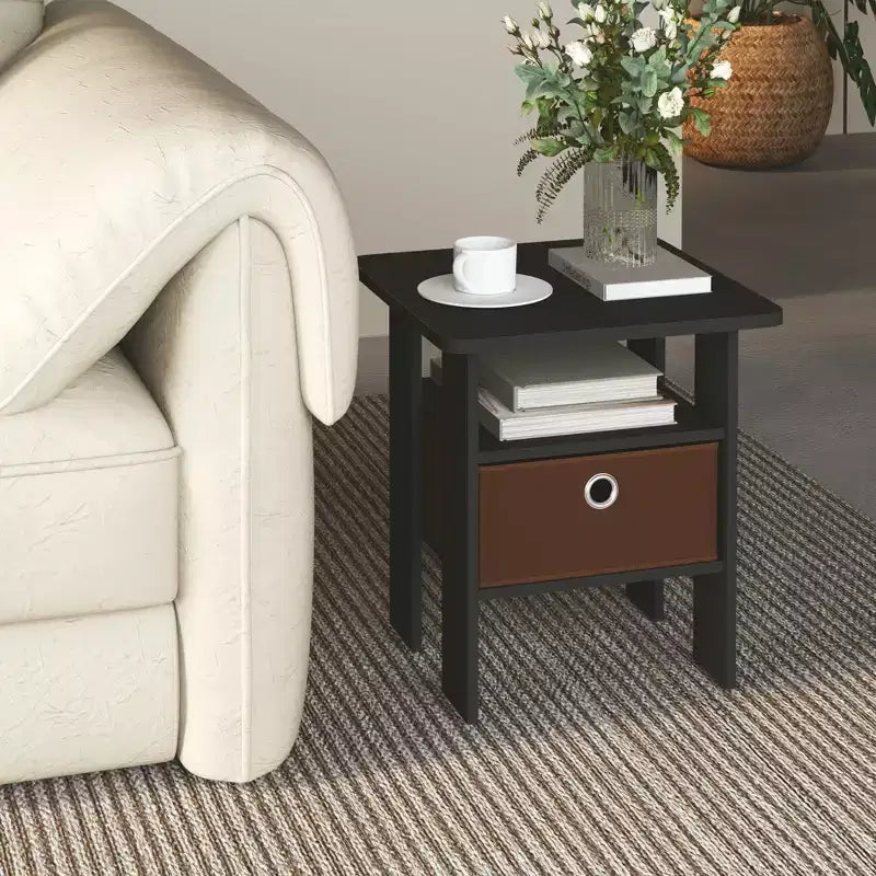 HOMLUX 1 comodino moderno con cassetto rimovibile e ripiano aperto