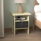 HOMLUX 1 comodino moderno con cassetto rimovibile e ripiano aperto