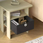 HOMLUX 1 comodino moderno con cassetto rimovibile e ripiano aperto