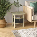 HOMLUX 1 comodino moderno con cassetto rimovibile e ripiano aperto