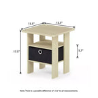 HOMLUX 1 comodino moderno con cassetto rimovibile e ripiano aperto
