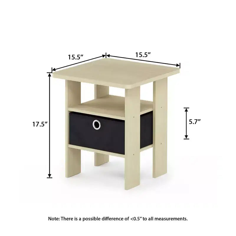 HOMLUX 1 comodino moderno con cassetto rimovibile e ripiano aperto