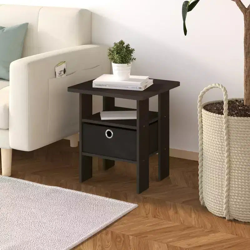 HOMLUX 1 comodino moderno con cassetto rimovibile e ripiano aperto