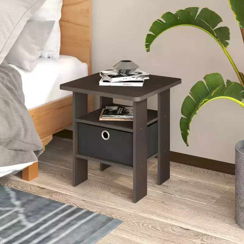 HOMLUX 1 comodino moderno con cassetto rimovibile e ripiano aperto