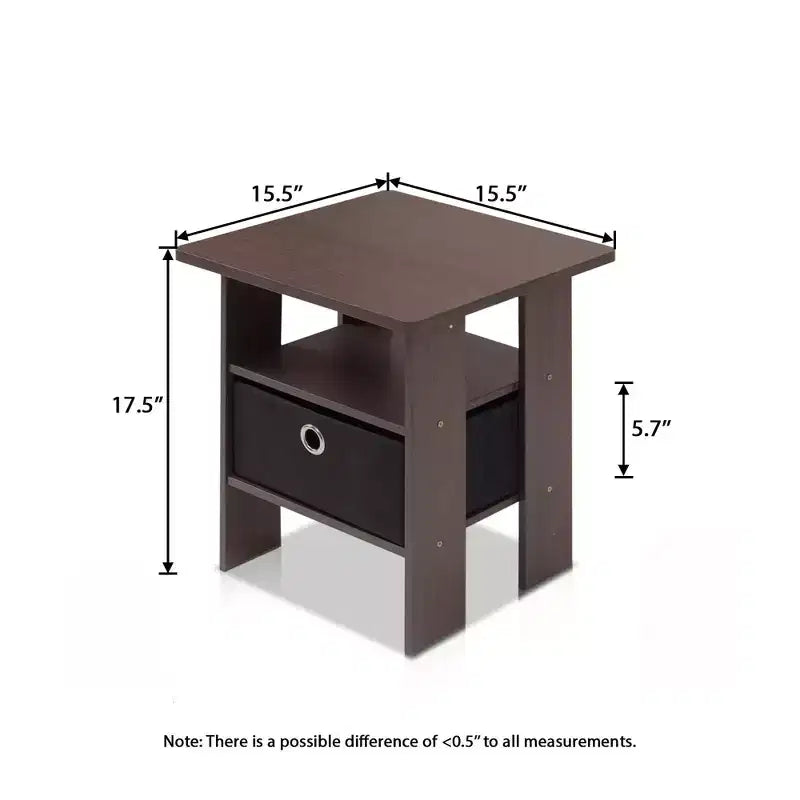 HOMLUX 1 comodino moderno con cassetto rimovibile e ripiano aperto