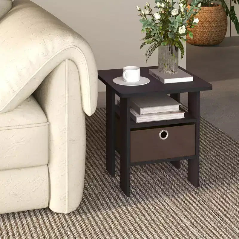 HOMLUX 1 comodino moderno con cassetto rimovibile e ripiano aperto
