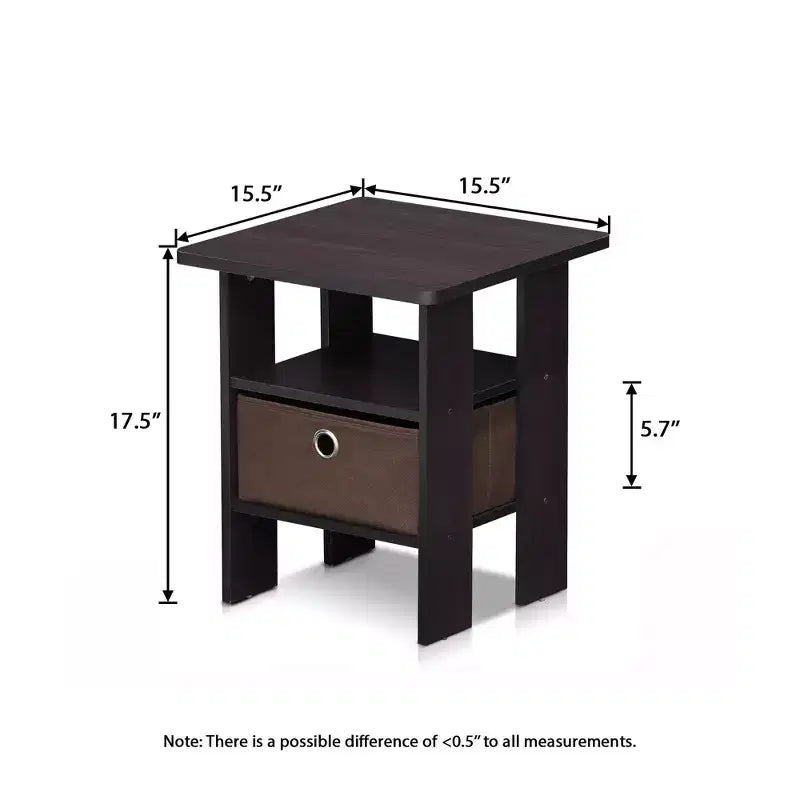 HOMLUX 1 comodino moderno con cassetto rimovibile e ripiano aperto