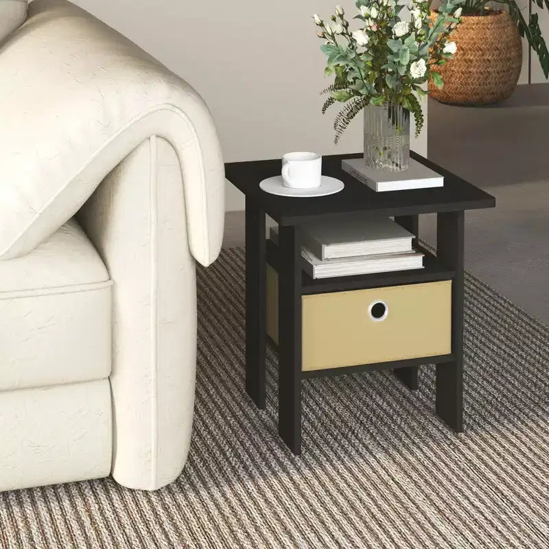HOMLUX 1 comodino moderno con cassetto rimovibile e ripiano aperto