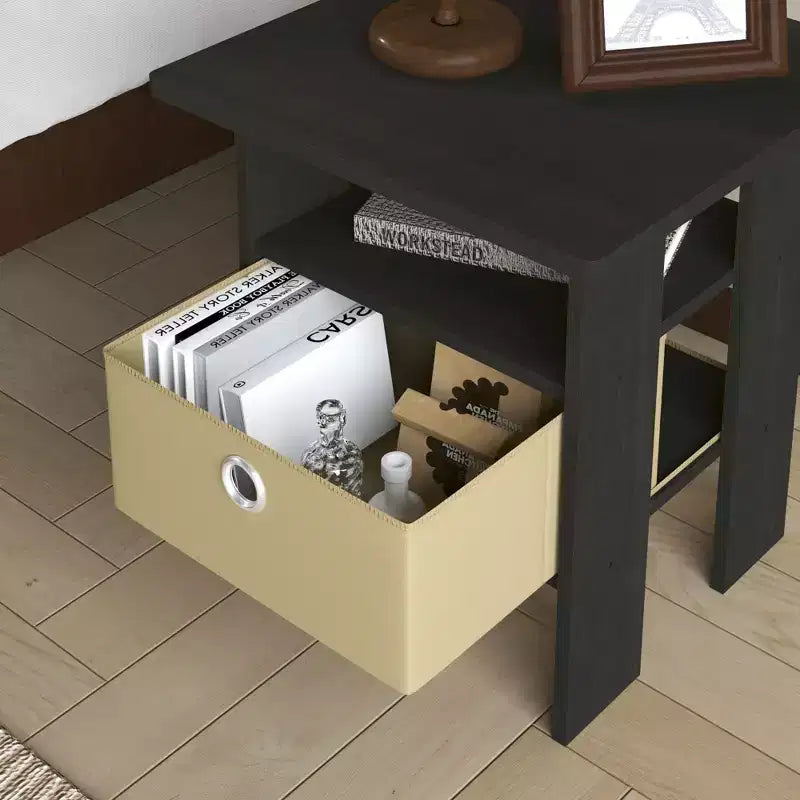 HOMLUX 1 comodino moderno con cassetto rimovibile e ripiano aperto