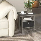 HOMLUX 1 comodino moderno con cassetto rimovibile e ripiano aperto