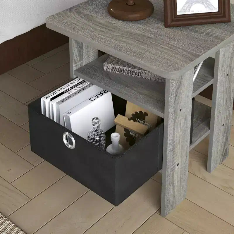 HOMLUX 1 comodino moderno con cassetto rimovibile e ripiano aperto