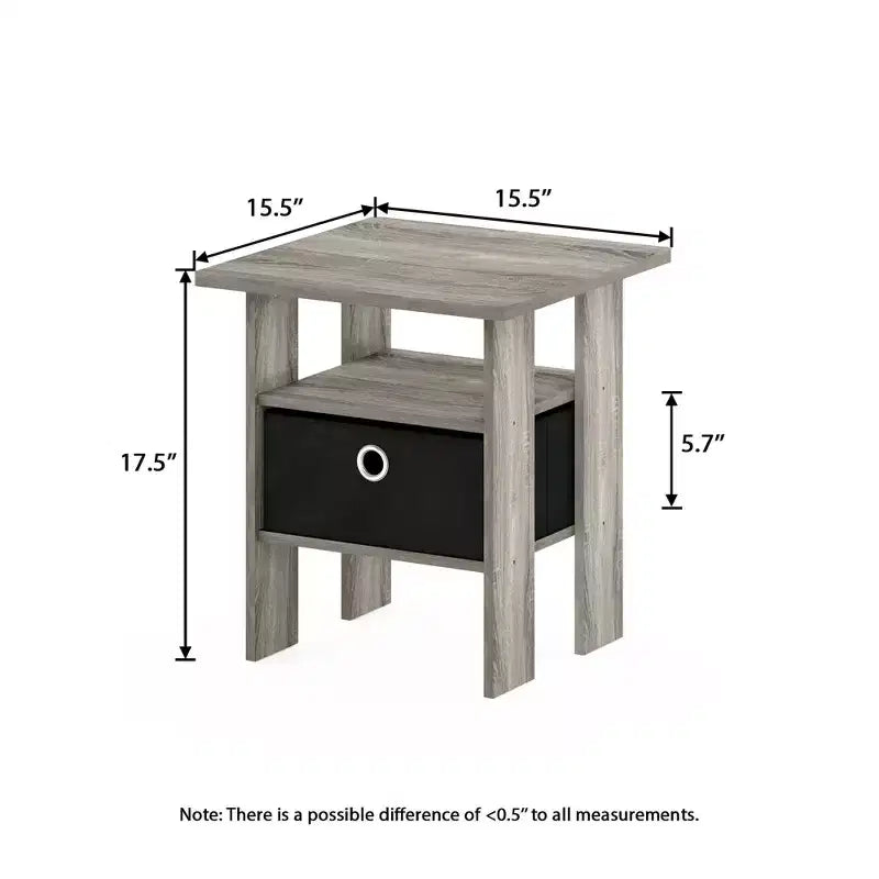 HOMLUX 1 comodino moderno con cassetto rimovibile e ripiano aperto