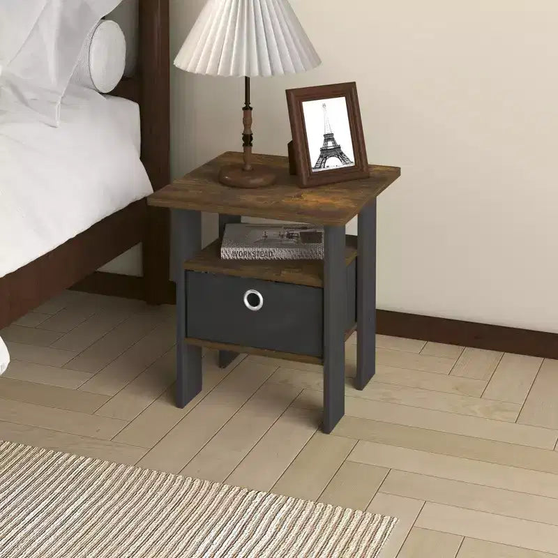 HOMLUX 1 comodino moderno con cassetto rimovibile e ripiano aperto