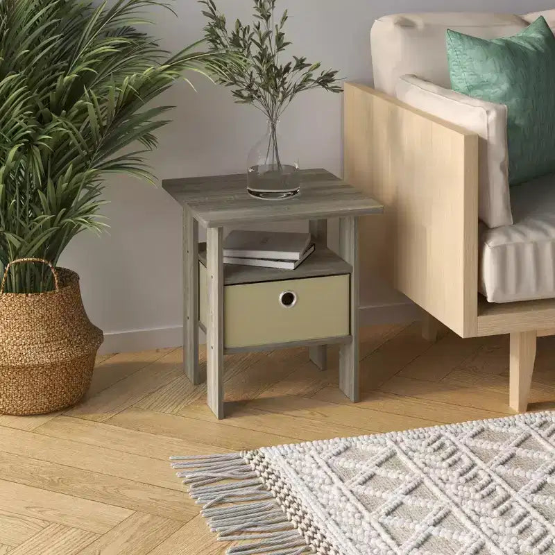 HOMLUX 1 comodino moderno con cassetto rimovibile e ripiano aperto
