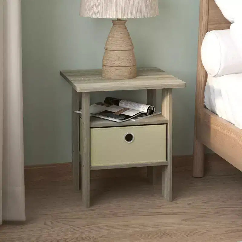 HOMLUX 1 comodino moderno con cassetto rimovibile e ripiano aperto