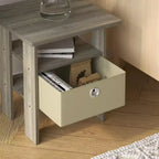 HOMLUX 1 comodino moderno con cassetto rimovibile e ripiano aperto