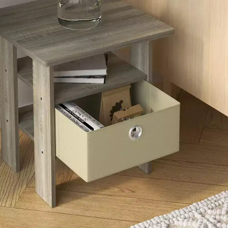 HOMLUX 1 comodino moderno con cassetto rimovibile e ripiano aperto