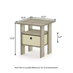 HOMLUX 1 comodino moderno con cassetto rimovibile e ripiano aperto