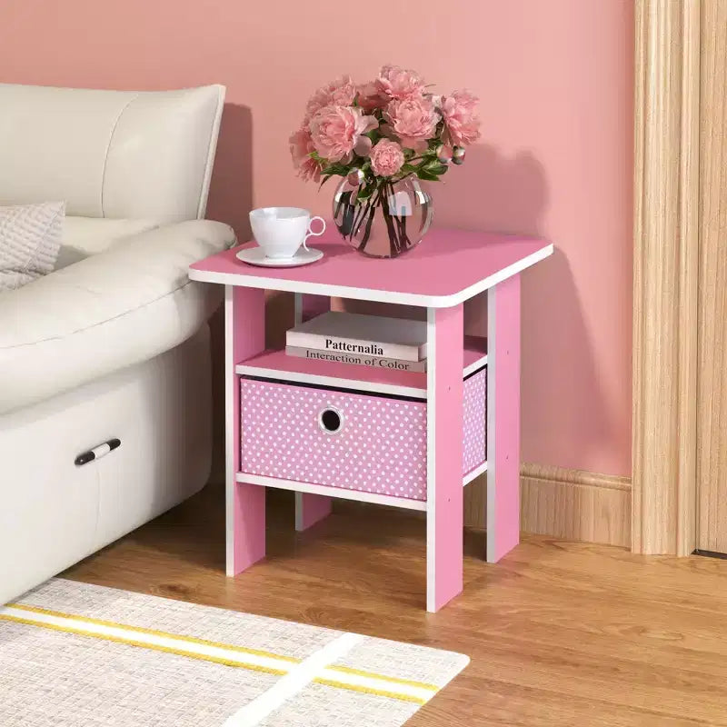 HOMLUX 1 comodino moderno con cassetto rimovibile e ripiano aperto