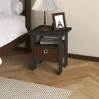 HOMLUX 1 comodino moderno con cassetto rimovibile e ripiano aperto