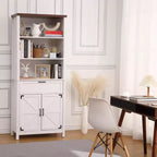 Libreria a 3 ripiani grande capacità serie Vintage Arrow per soggiorno, ufficio, camera da letto - Robusta in MDF e truciolato, facile da montare