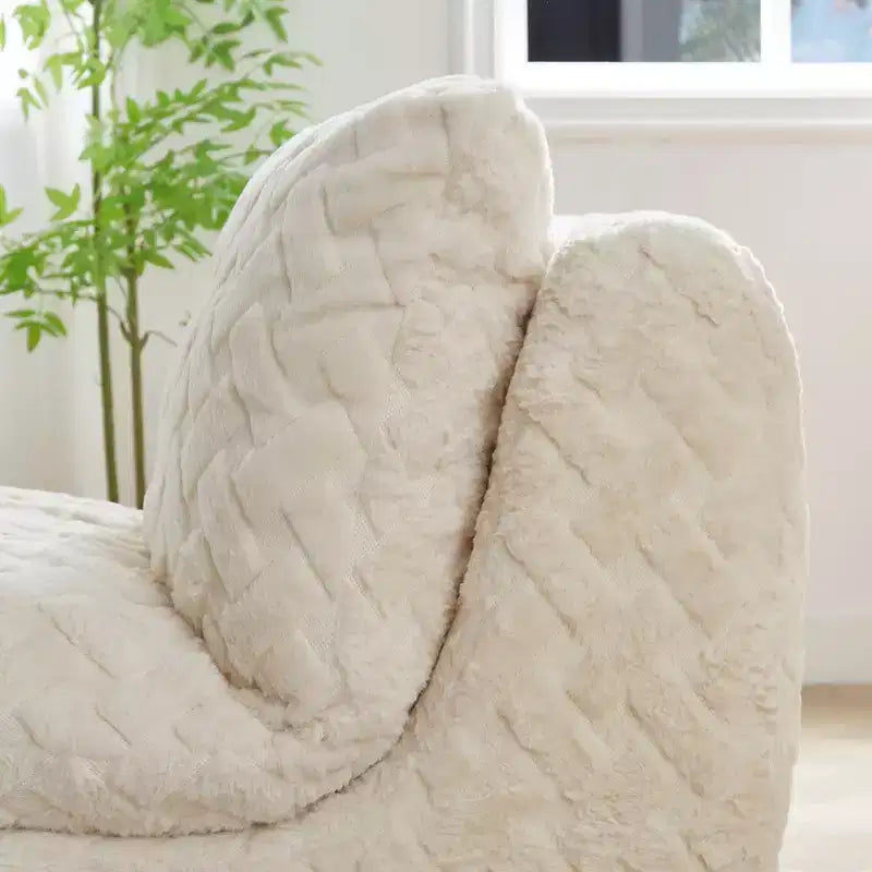Poltrona divano girevole Whisen a compressione totale con pouf