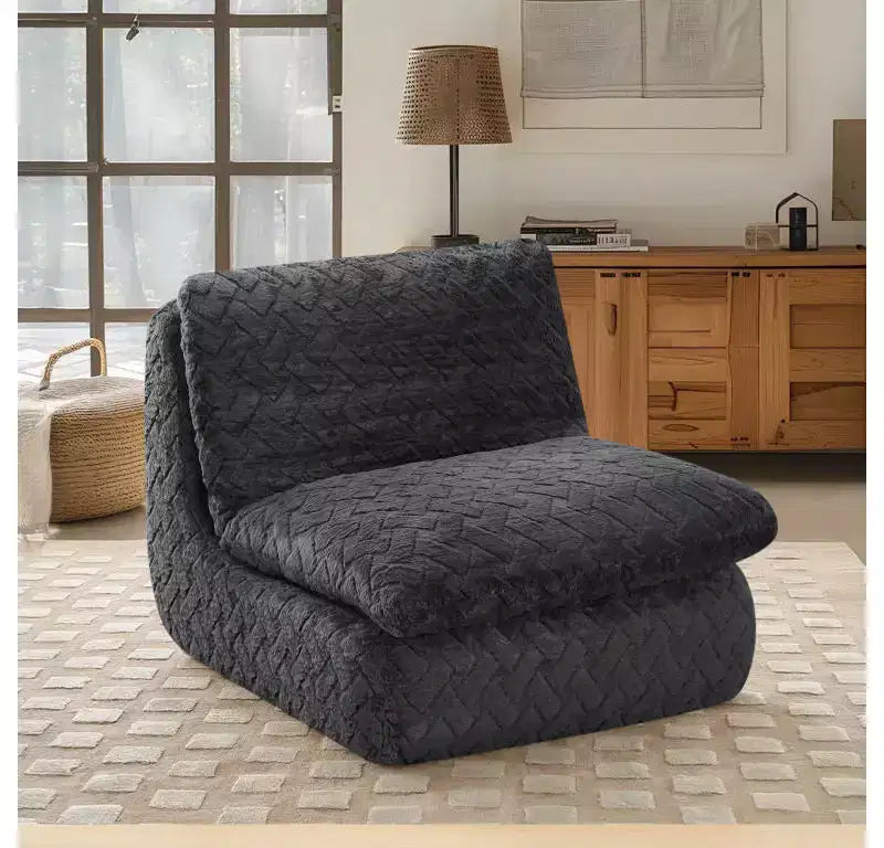 Poltrona divano girevole Whisen a compressione totale con pouf