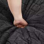 Poltrona divano girevole Whisen a compressione totale con pouf