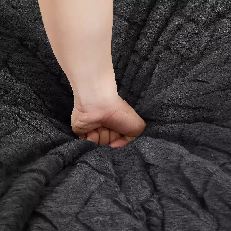 Poltrona divano girevole Whisen a compressione totale con pouf