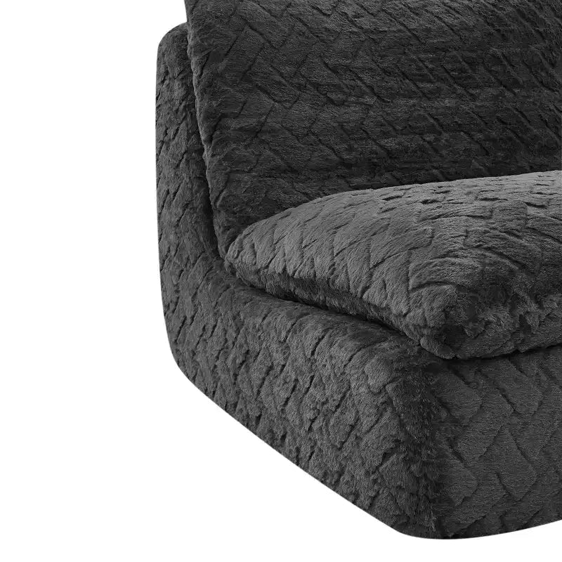 Poltrona divano girevole Whisen a compressione totale con pouf