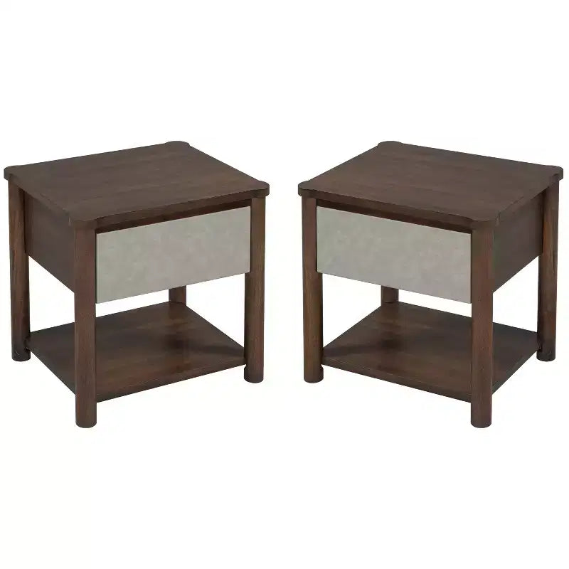 Christopher Knight Home Eliana Comodino Moderno Rustico in Legno con Cassetto e Ripiano Aperto