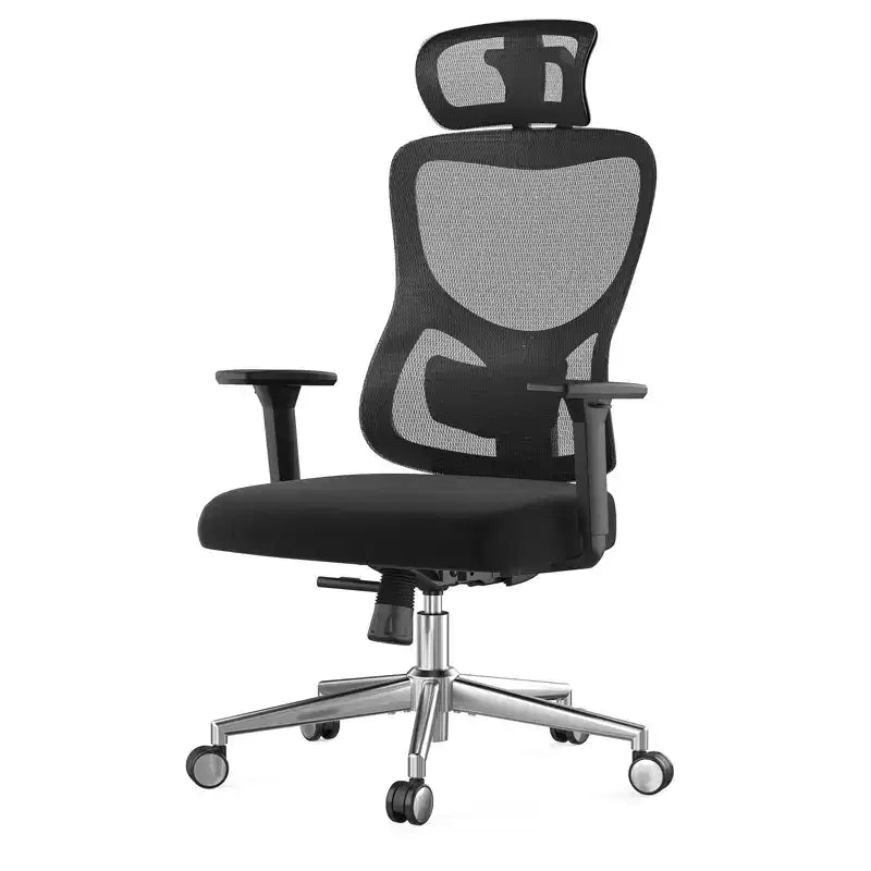 Sedia da ufficio ergonomica Okak, sedia da scrivania in rete con poggiatesta, supporto lombare e braccioli regolabili, sedia da gaming con schienale alto per ufficio e casa