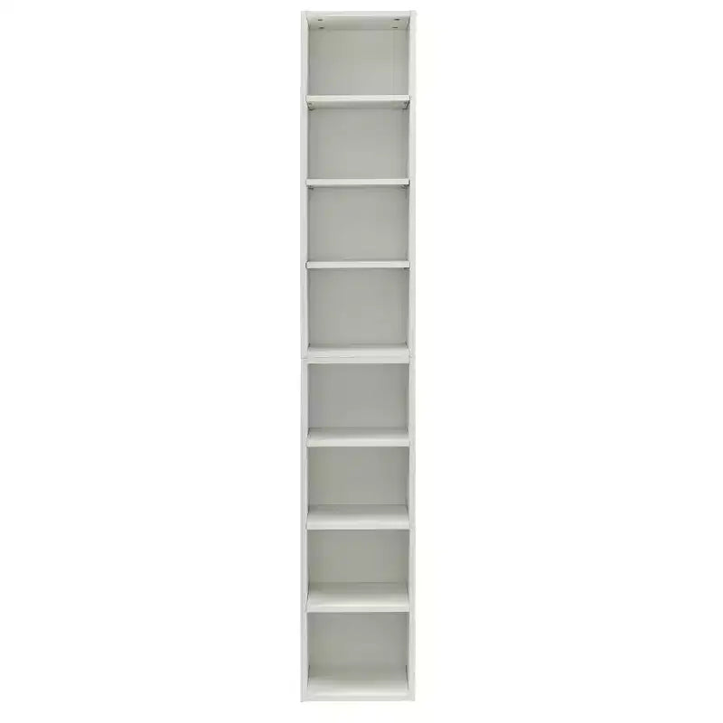 Okak Scaffale Sottile, Scaffali Portaoggetti a 8 Ripiani, Libreria Alta per Libri e CD, Organizzatore per Soggiorno, Corridoio, Ufficio