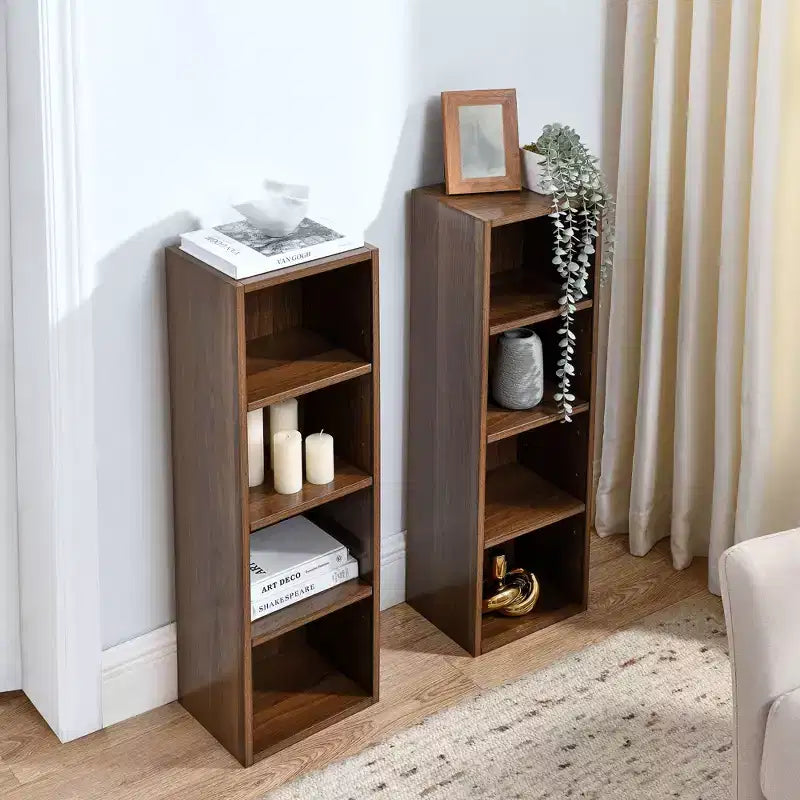 Okak Scaffale Sottile, Scaffali Portaoggetti a 8 Ripiani, Libreria Alta per Libri e CD, Organizzatore per Soggiorno, Corridoio, Ufficio